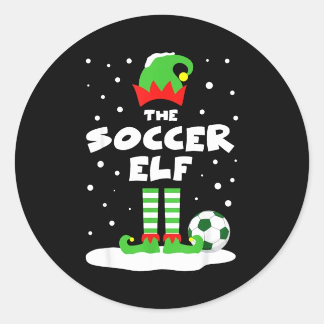 Adesivo Soccer Elf Matching Group Family Holiday Christmas (Frente)