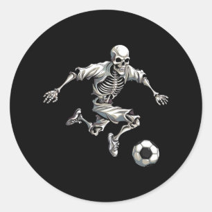 Adesivo Soccer Esqueleto Jogando Futebol Halloween Skull L