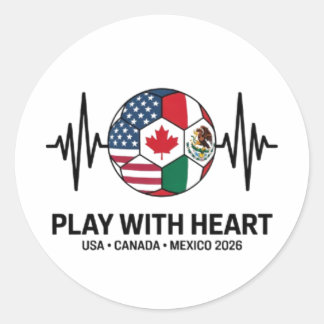 Adesivo Soccer Heartbeat USA Canada Mexico 2026
