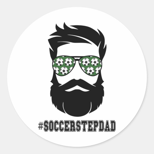 Adesivo Soccer Stepdad Com Pai Da Barba Passo Padre Ste (Frente)