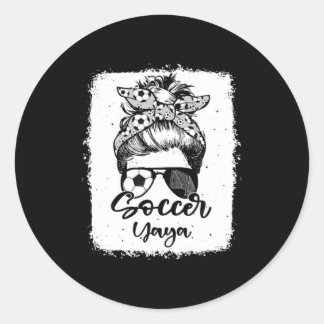 Adesivo Soccer Yaya Vintage Leopard Messy Bun Bleached T S