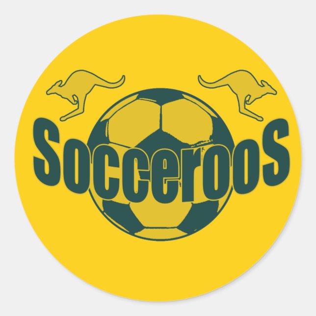 Adesivo Socceroos world soccer jogador Roos logo presentes (Frente)