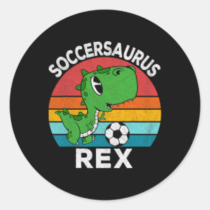 Adesivo Soccersaurus Rex Dinossauro de Futebol Para Menino