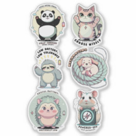 Adesivo Social Battery Levels Sheet | Introvert Humor 