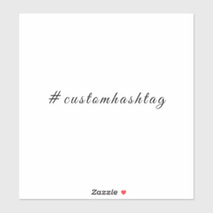 Adesivo Social Hashtag Minimalista Moderno