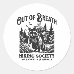 Adesivo Sociedade de Hiking de Guaxinim Gráfico Respirando