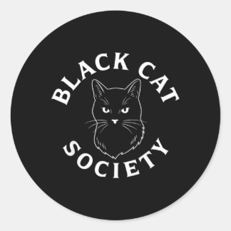 Adesivo Sociedade do Gato Preto Amante de Gatinhos Fofos A