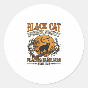 Adesivo Sociedade Humana Black Cat Halloween Lua Cheia Mor