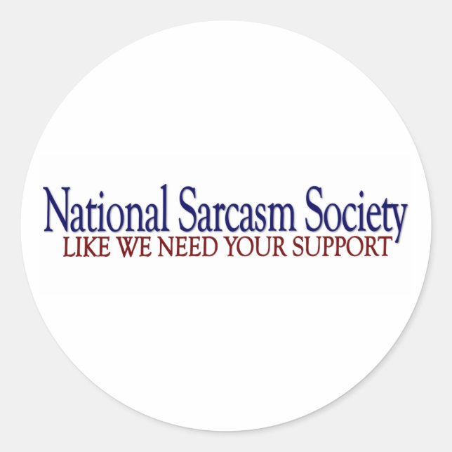 Adesivo Sociedade Nacional de Sarcasmo (Frente)