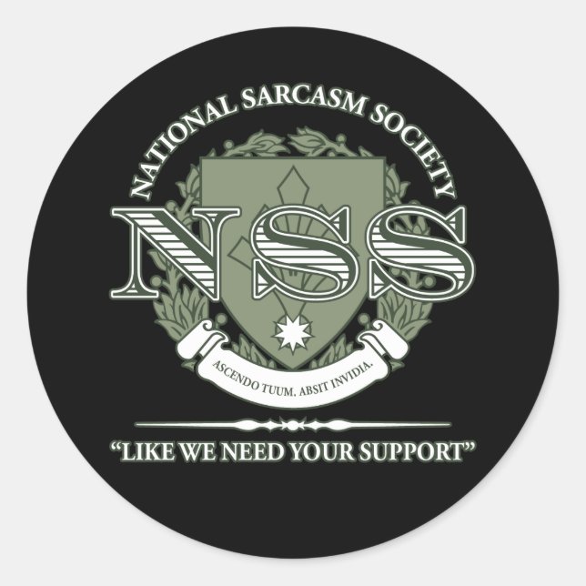 Adesivo Sociedade Nacional de Sarcasmo (Frente)
