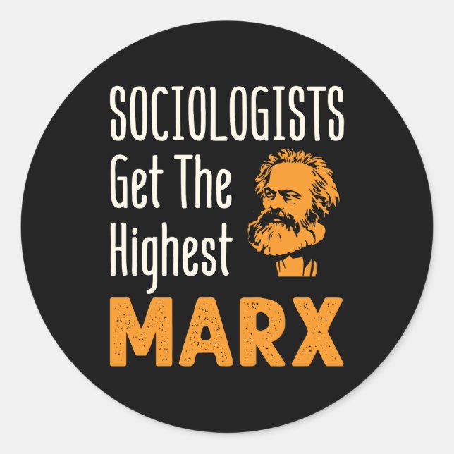 Adesivo Sociólogos Conseguem a Maior Sociologia Marx Engra (Frente)