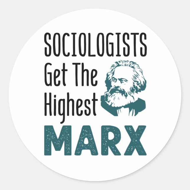 Adesivo Sociólogos Obtêm a Maior Sociologia Marx (Frente)