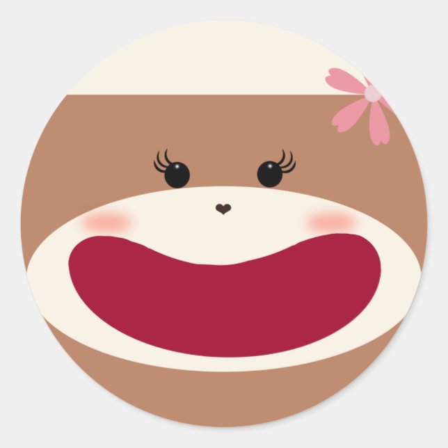 Adesivo Sock Monkey Girl Sticker (Frente)
