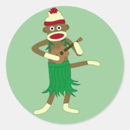 Adesivo Sock Monkey Ukulele