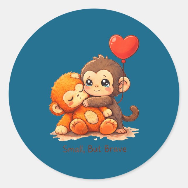Adesivo Soco de macaco bebê gráfico pequeno soco grande am (Frente)