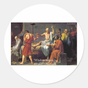 Adesivo Sócrates "Sabedoria/Maravilha" Citação Oferece Cam