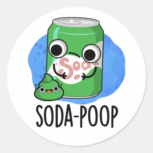 Adesivo Soda Poop Engraçado Bebida Arma (Frente)