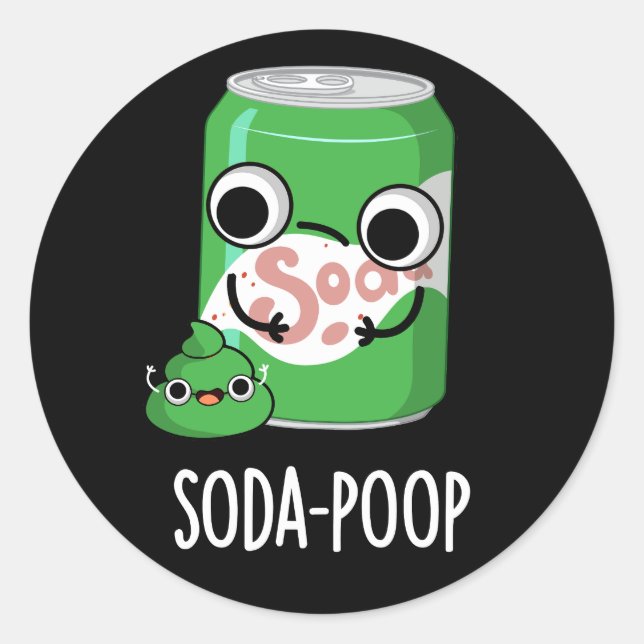 Adesivo Soda Poop Engraçado Bebida Engraçada Trocadilhada  (Frente)