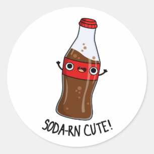 Adesivo Soda-rn Cute Engraçado Soda Pun