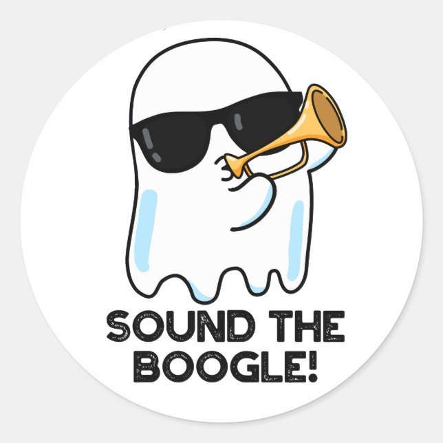 Adesivo Soe O Boogle Funny Ghost Bugle Pun (Frente)