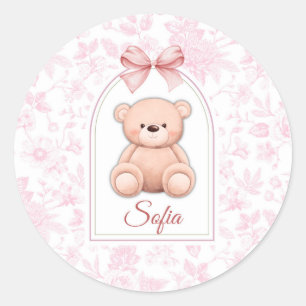 Adesivo Sofia   Design de Enfermeiro de Urso Rosa Personal