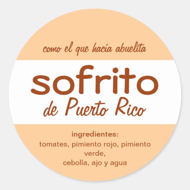 Adesivo Sofrito Porto Rico (Frente)