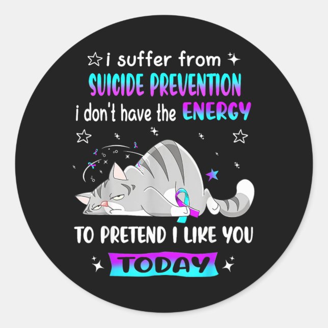 Adesivo Sofro de Prevenção Não Tenho Energia Para (Frente)