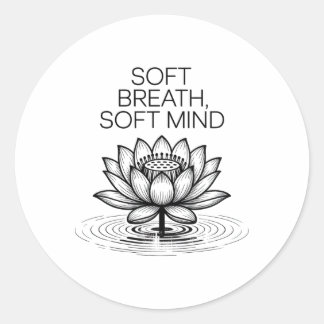 Adesivo Soft Breath Soft Mind Dandelion Yoga Inspiration A