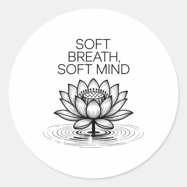 Adesivo Soft Breath Soft Mind Dandelion Yoga Inspiration A (Frente)
