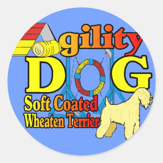 Adesivo Soft_Coated_Wheaten_Terrier_Agilidade (Frente)