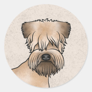 Adesivo Soft-Coated Wheaten Terrier Cabeça de Cachorro Fof