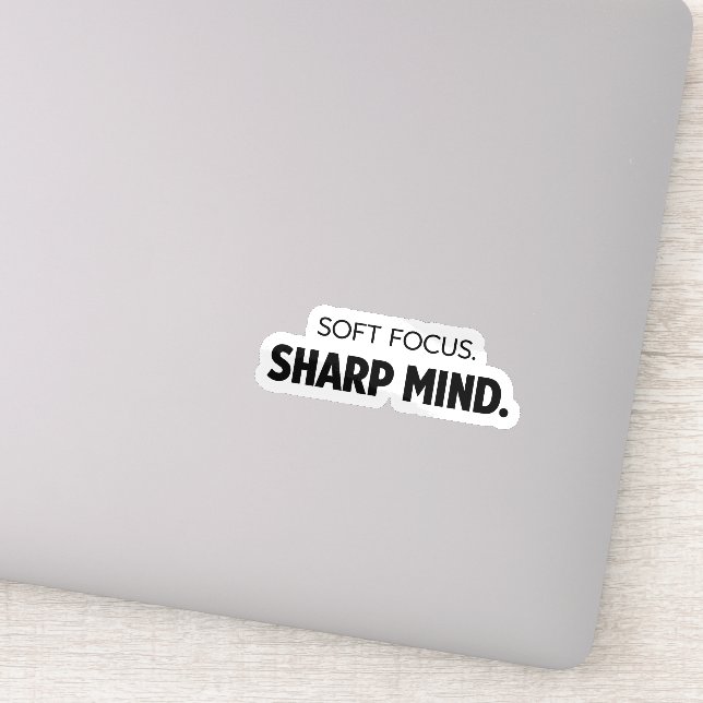 Adesivo Soft Focus Sharp Mind -  Modern Motivational Decal (Detalhe)