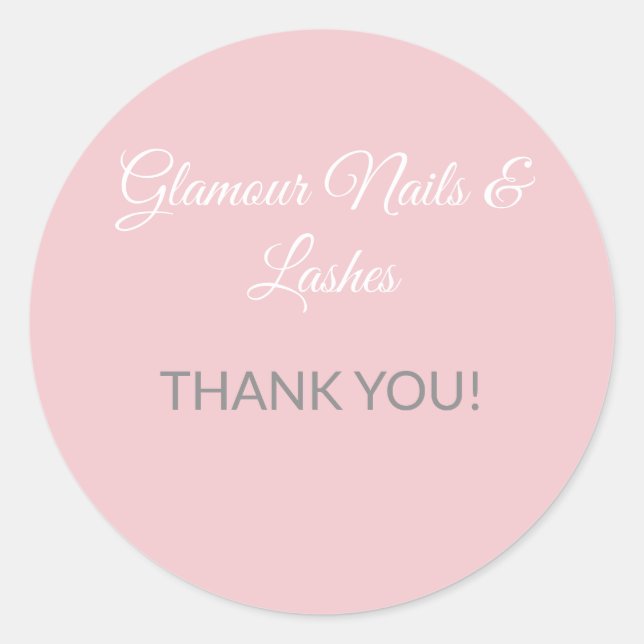 Adesivo Soft Luxury Thank You Stickers for Beauty Business (Frente)