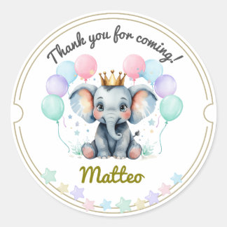 Adesivo Soft Pastel Elephant Thank You Stickers