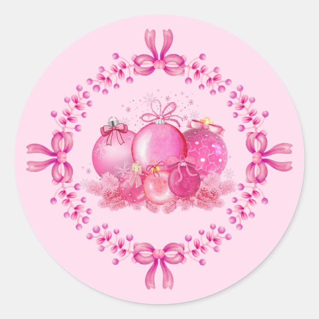 Adesivo Soft Pink Ornament Holiday Collection (Frente)