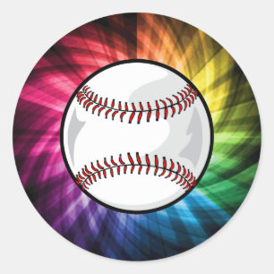 Adesivo Softball colorido; Basebol