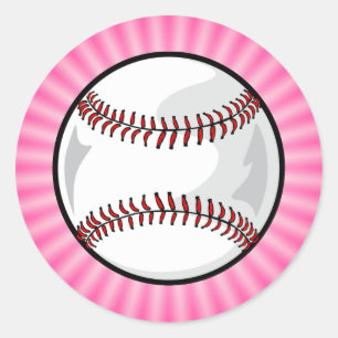 Adesivo Softball cor-de-rosa