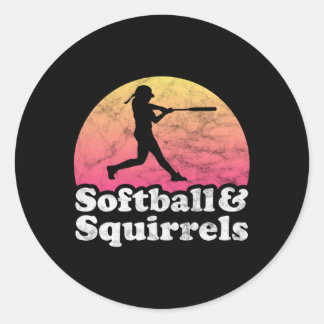 Adesivo Softball E Esquilos Ou Esquilo