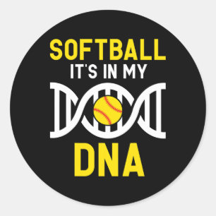 Adesivo Softball É Meu Dna Engraçado Softball Jogador Apan