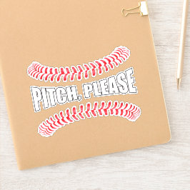 Adesivo Softball Engraçado ou Baseball Breve Por Favor Esp