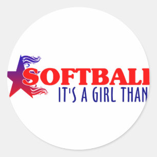 Adesivo Softball... Garota Thang