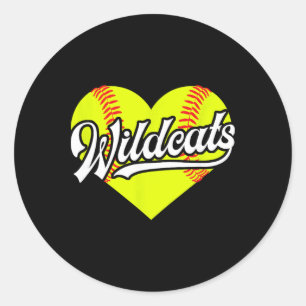 Adesivo Softball Heart Wildcats Equipe T-ball Pequena Liga
