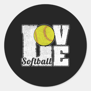 ADESIVO SOFTBALL LOVE