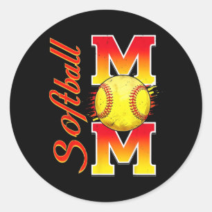 Adesivo Softball Mãe Engraçado Baseball Mãe Dia de as mães