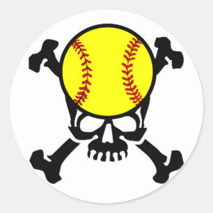 Adesivo Softball no crânio do cérebro