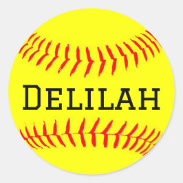 Adesivo Softball Sticker com Personalização de Nomes