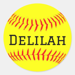 Adesivo Softball Sticker com Personalização de Nomes