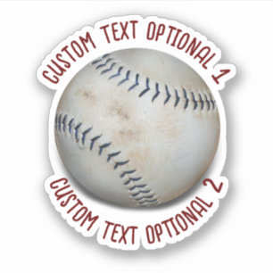 Adesivo Softbol Beisebol Com Texto