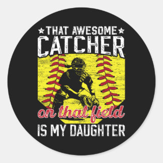 Adesivo Softll Catcher Dad Proud Softll Catcher Father 