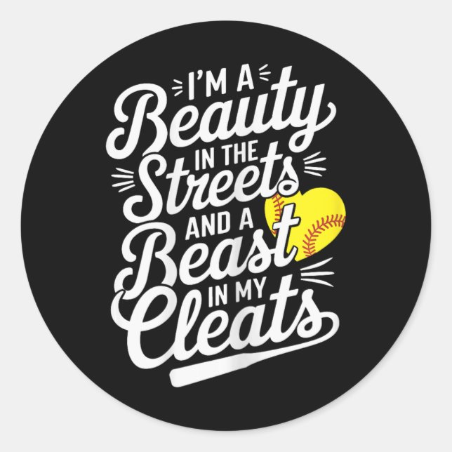 Adesivo Softll Girl I'm A Beauty In The Streets Beast In M (Frente)